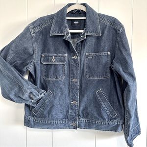 Vintage Liz Claiborne Crazy Horse Denim Jean Jacket M ‘80s ‘90s